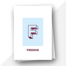 Load image into Gallery viewer, Personalised: Keepsake initial birthday card for him
