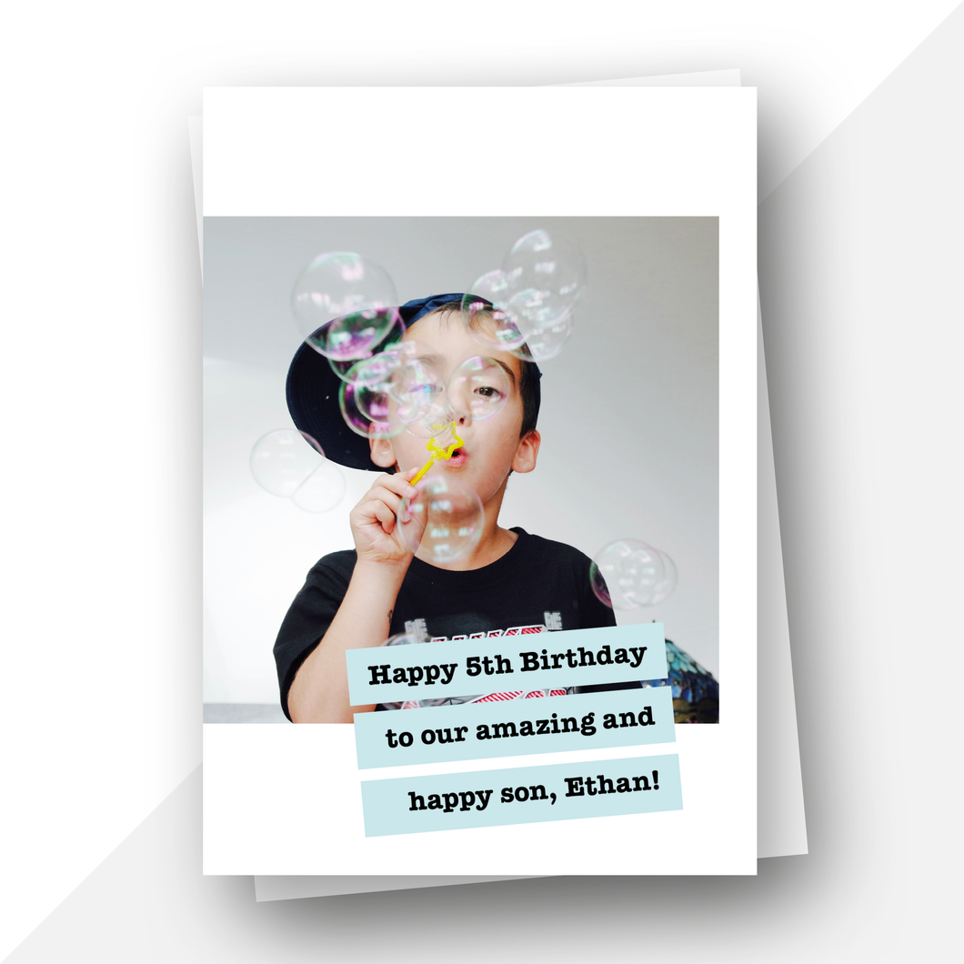 Personalised: Photo upload birthday card