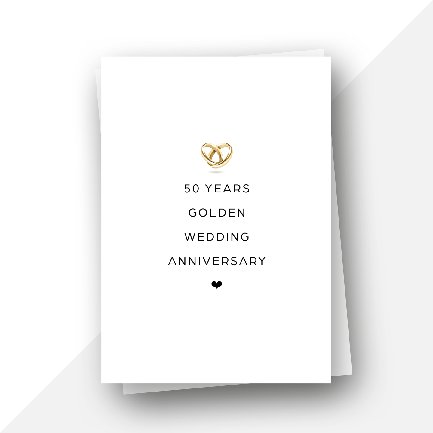 50th Golden Wedding Anniversary Card