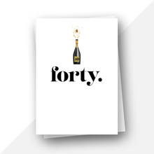 Load image into Gallery viewer, 40 forty black champagne birthday
