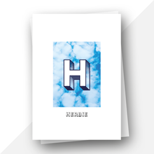 Load image into Gallery viewer, Personalised: Keepsake initial birthday card for him
