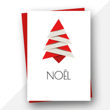 Load image into Gallery viewer, Origami Christmas card mix, set of 9
