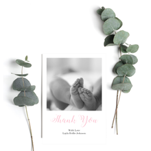 Load image into Gallery viewer, Personalised: New baby thank you cards
