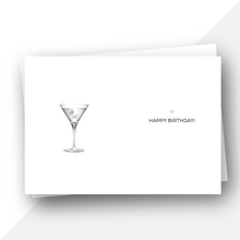 Load image into Gallery viewer, Personalised: Martini cocktail birthday card
