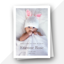 Load image into Gallery viewer, Personalised: New baby birth cards
