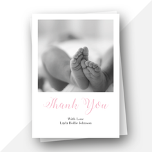 Load image into Gallery viewer, Personalised: New baby thank you cards
